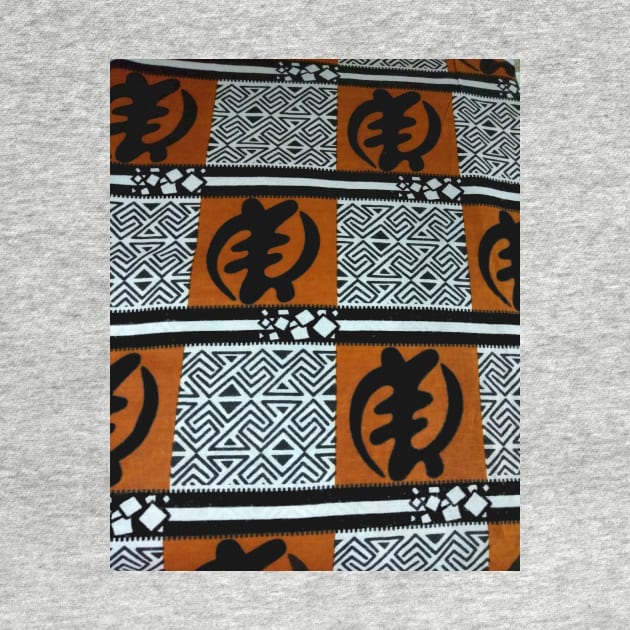 African Print Fabric Ghanaian Gye Nyame Symbol by CrazyCraftLady